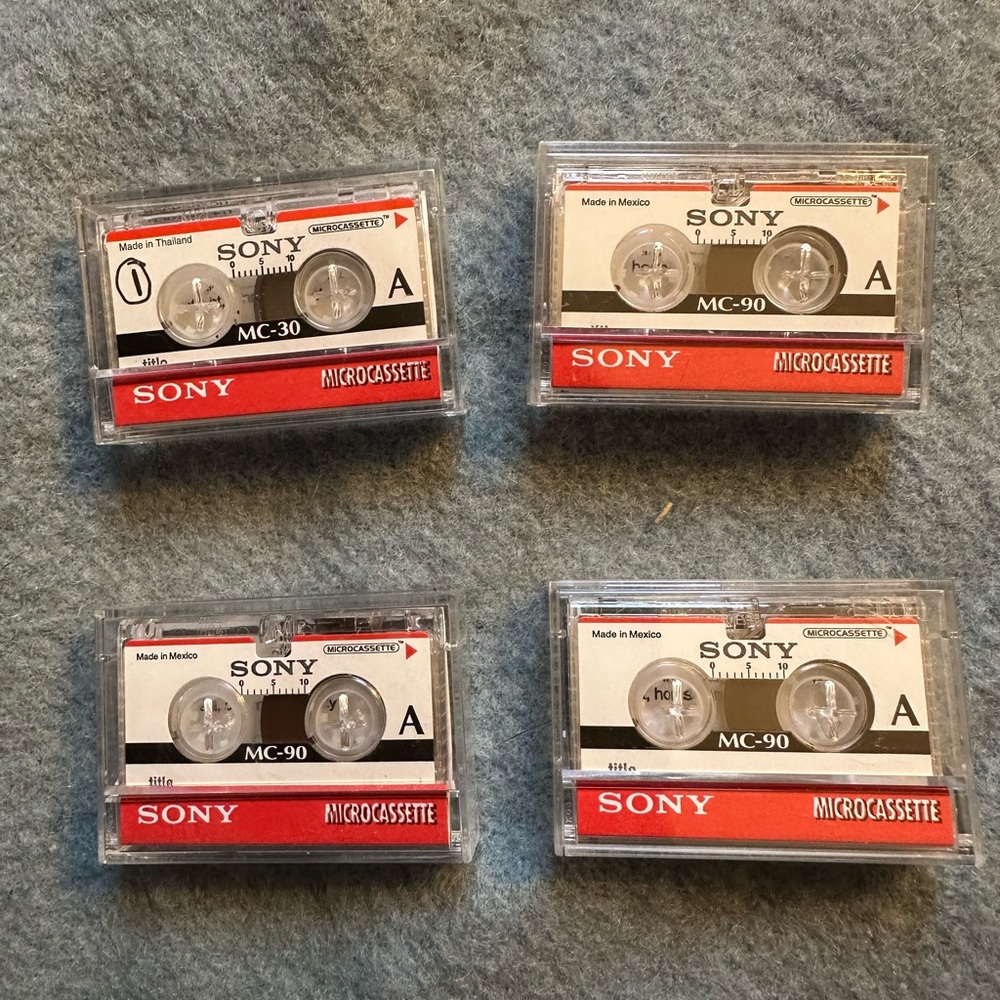 Sony Microcassette Collection Recordable Cassette Tapes
